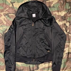 Nike y2k high collar full zip‎ jacket double zip collar design